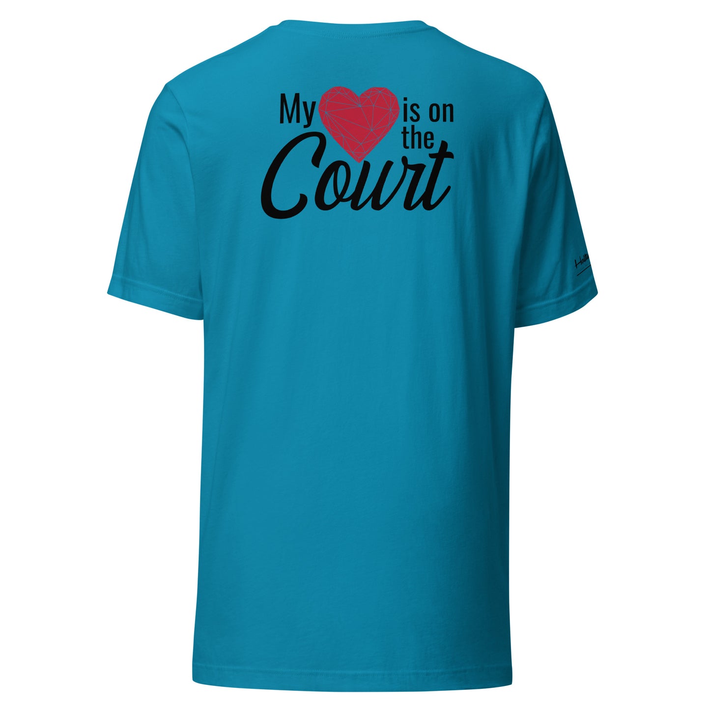 My Heart is on the Court, Valentine's Day Comfort Colors T-Shirt