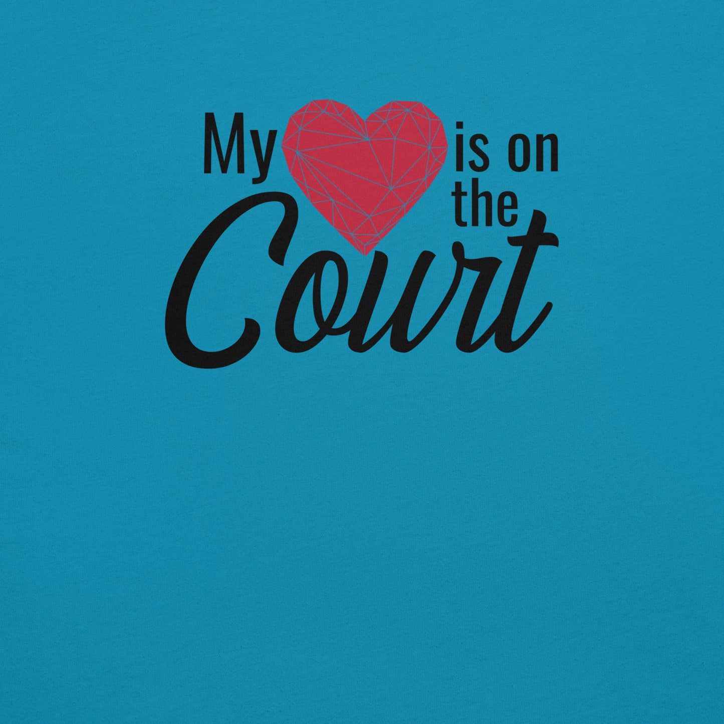 My Heart is on the Court, Valentine's Day Comfort Colors T-Shirt