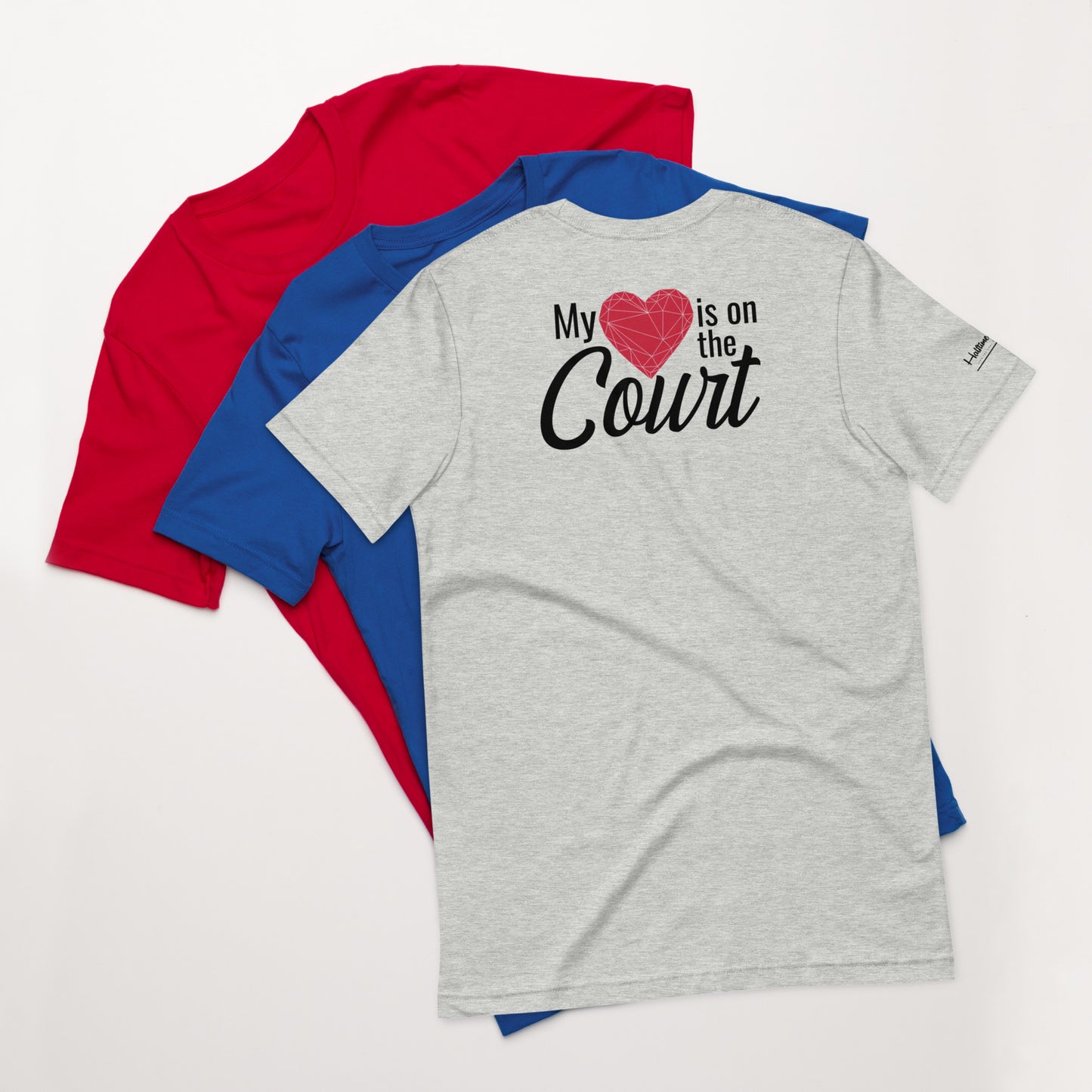 My Heart is on the Court, Valentine's Day Comfort Colors T-Shirt