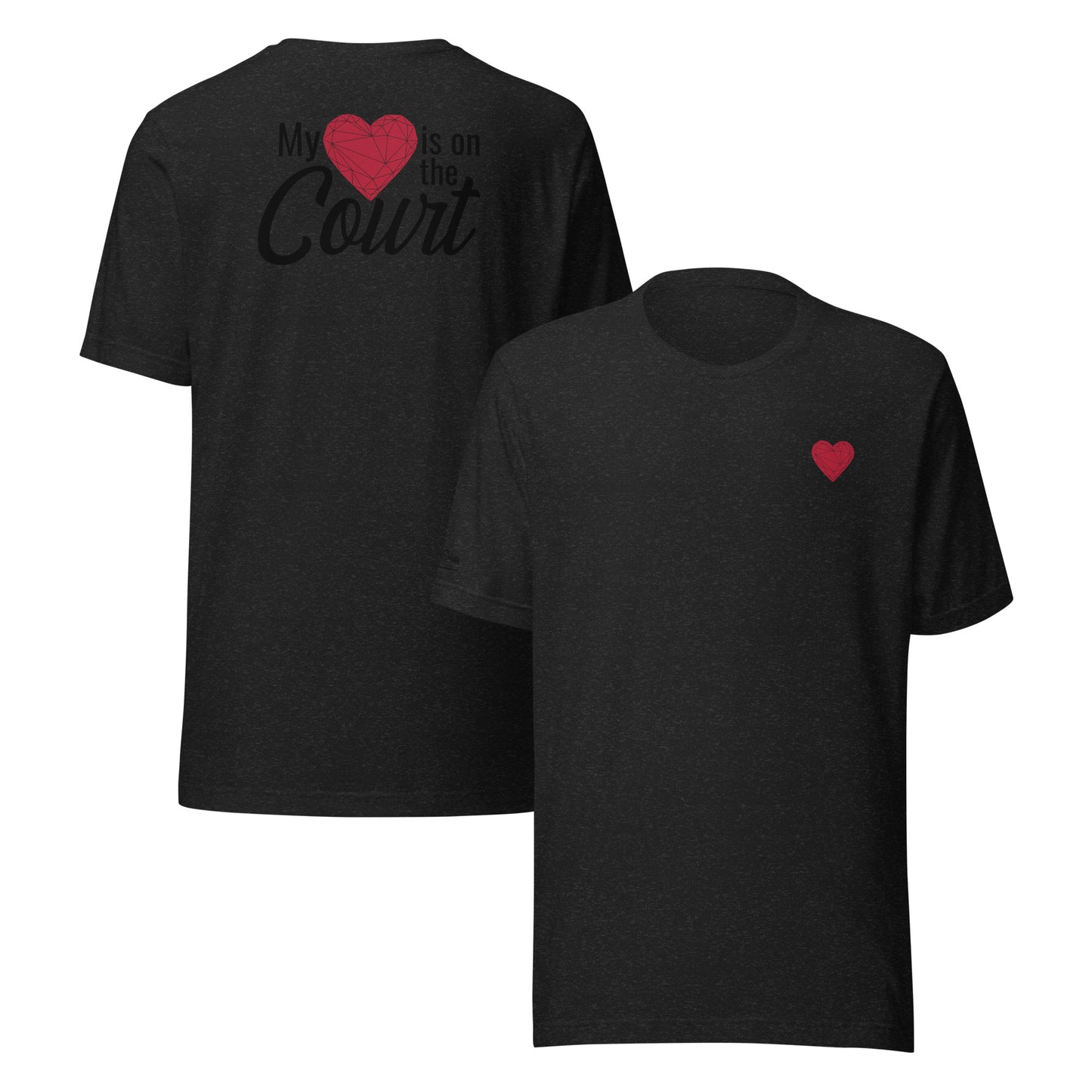My Heart is on the Court, Valentine's Day Comfort Colors T-Shirt