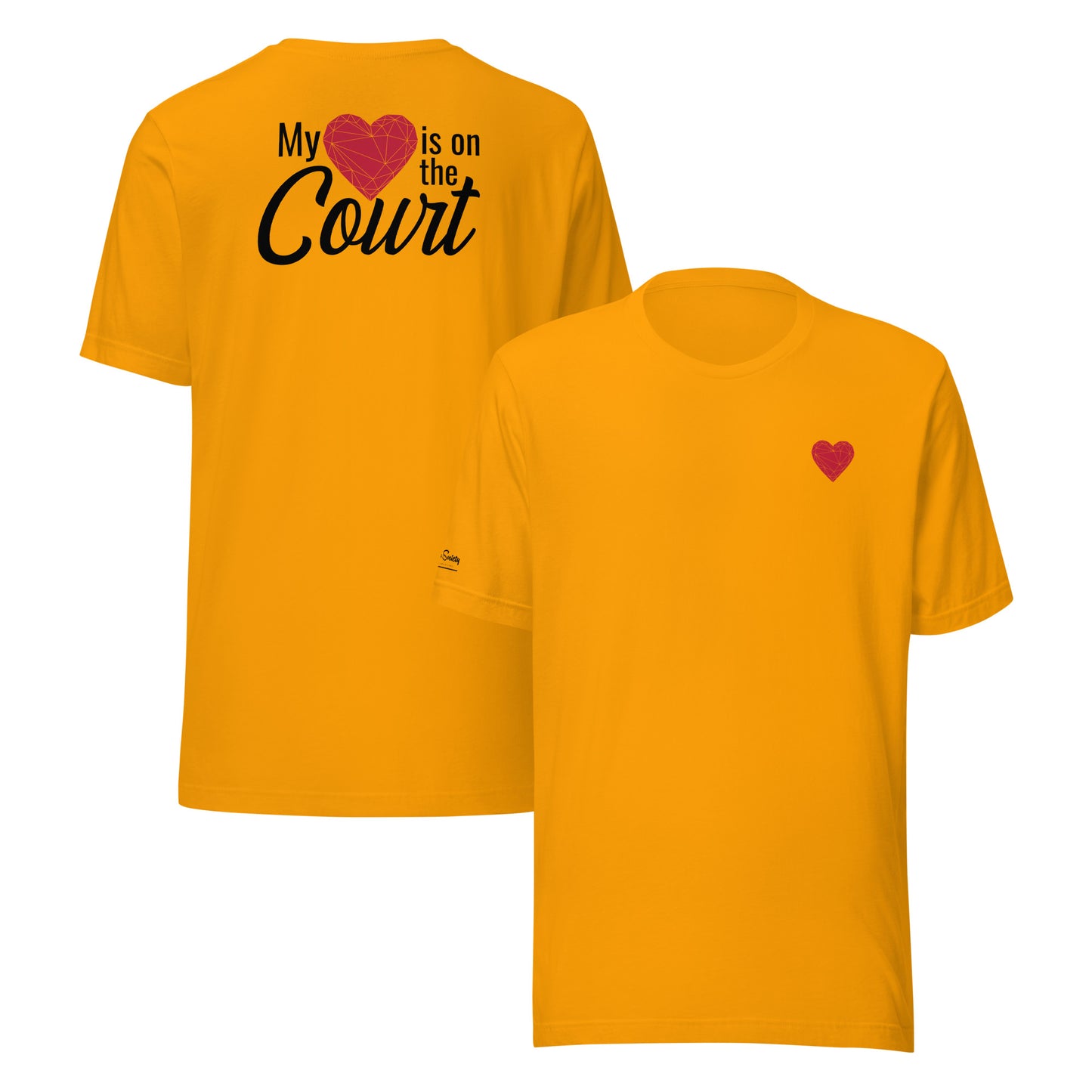 My Heart is on the Court, Valentine's Day Comfort Colors T-Shirt