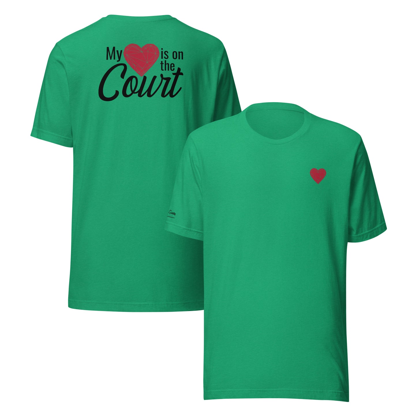 My Heart is on the Court, Valentine's Day Comfort Colors T-Shirt