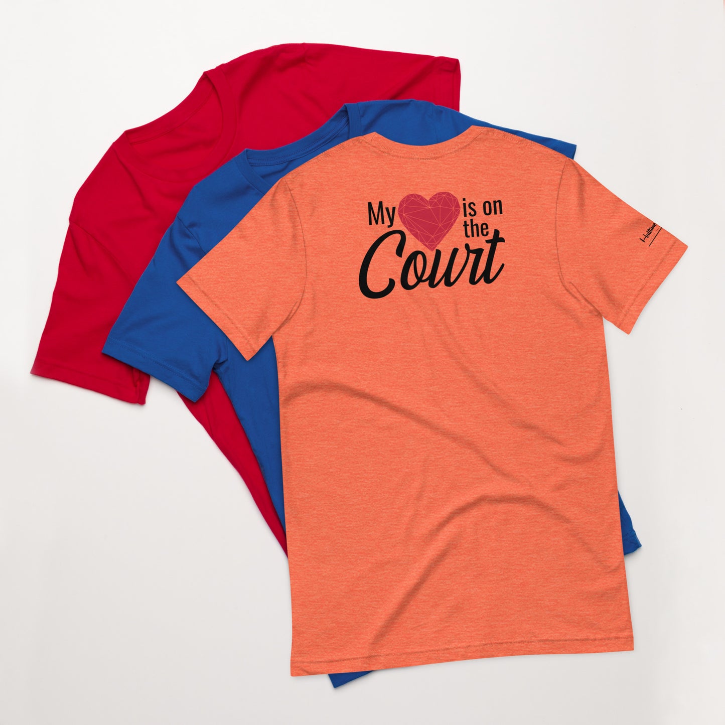 My Heart is on the Court, Valentine's Day Comfort Colors T-Shirt