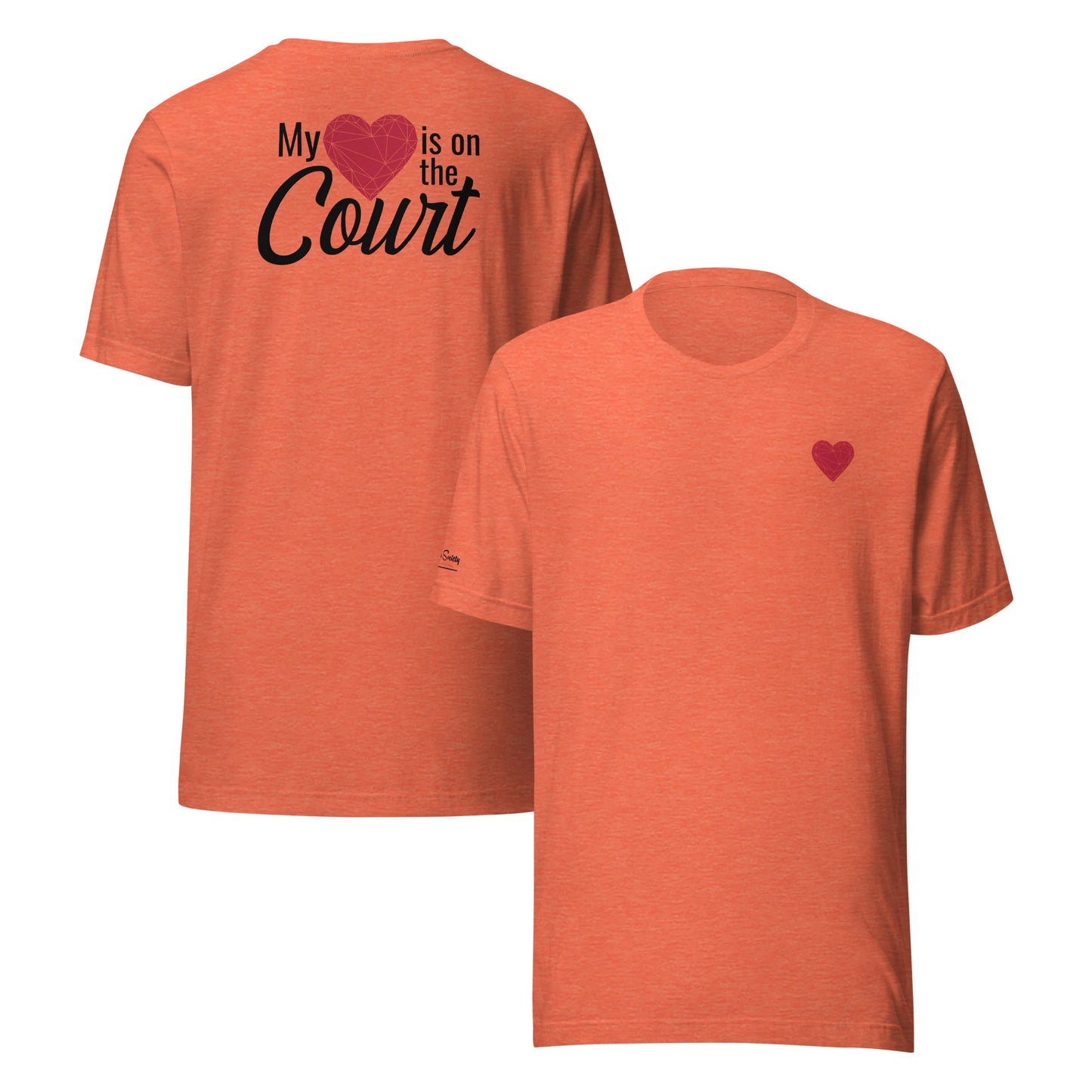 My Heart is on the Court, Valentine's Day Comfort Colors T-Shirt