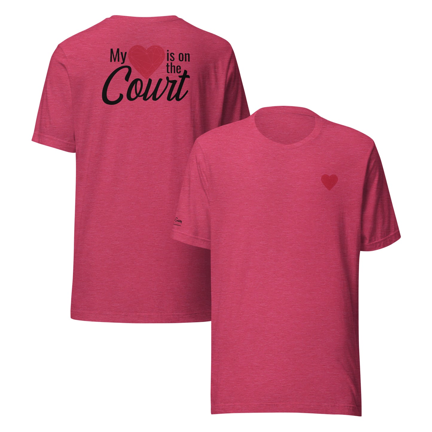 My Heart is on the Court, Valentine's Day Comfort Colors T-Shirt