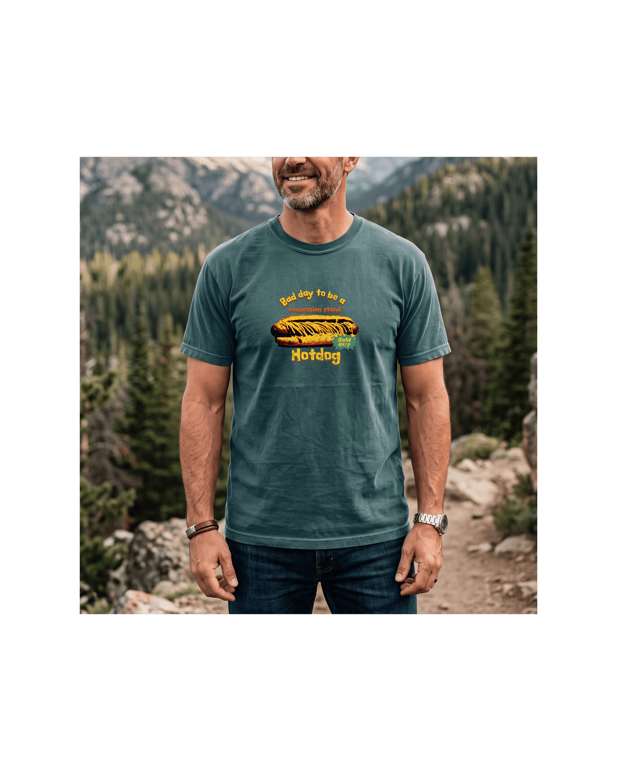 Bad Day to Be a Concession Stand Hot Dog Comfort Colors Tee | Funny Sports Dad Gift