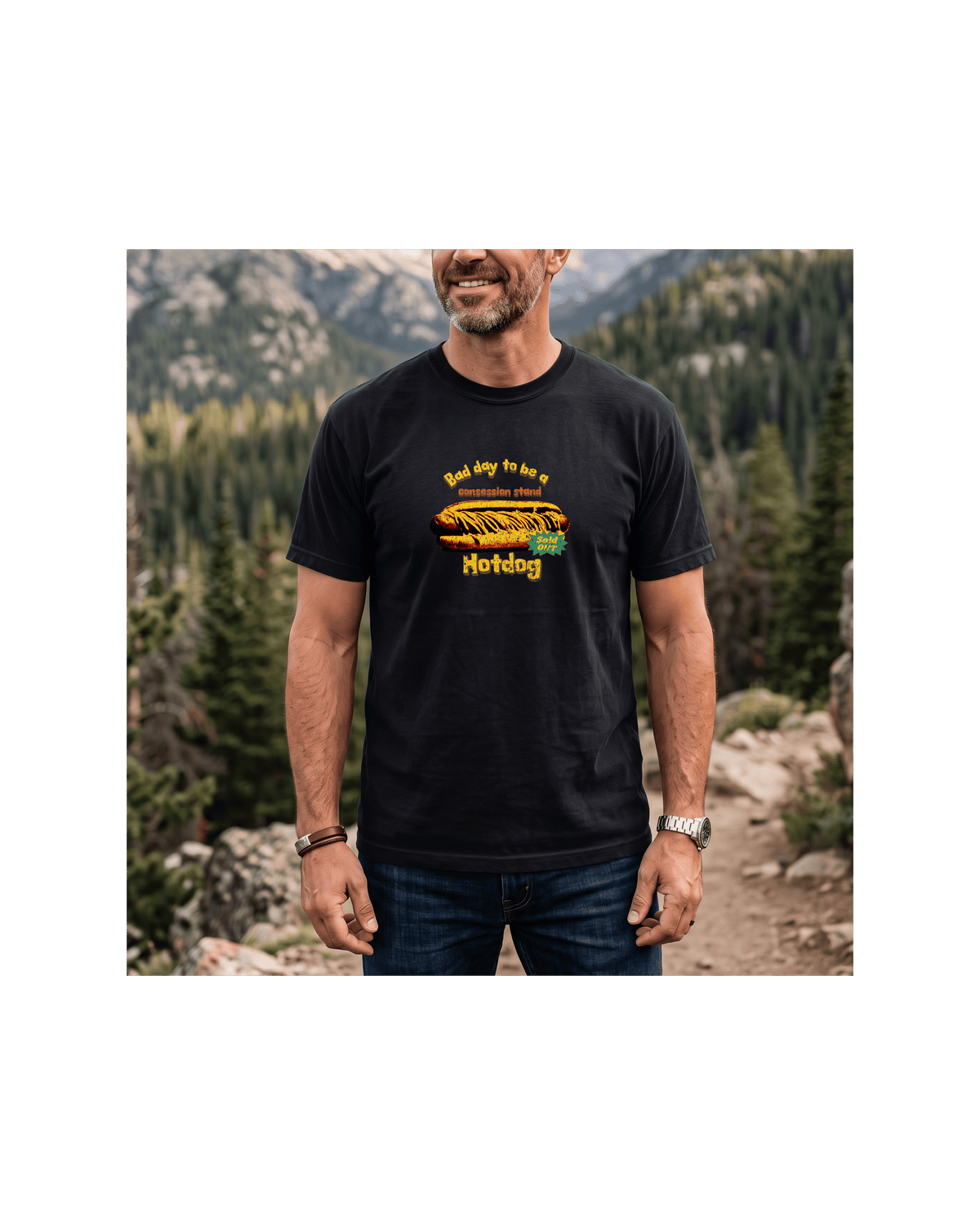 Bad Day to Be a Concession Stand Hot Dog Comfort Colors Tee | Funny Sports Dad Gift
