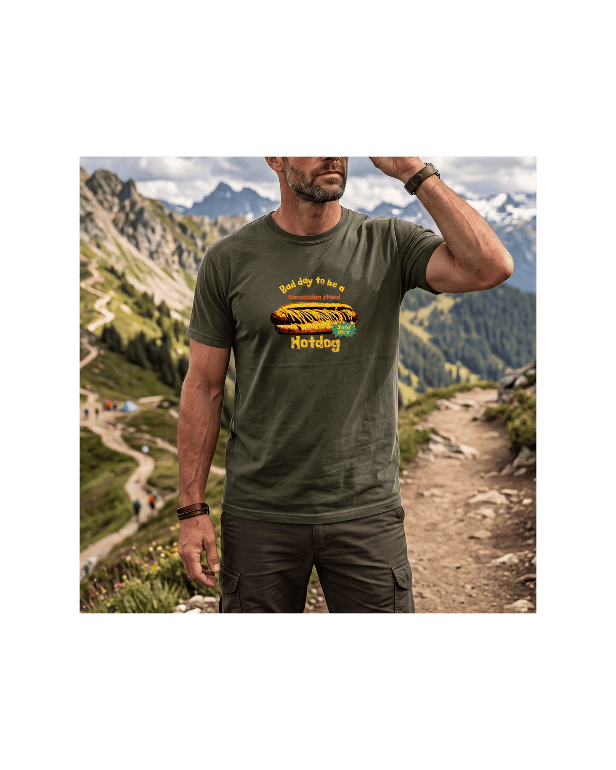 Bad Day to Be a Concession Stand Hot Dog Comfort Colors Tee | Funny Sports Dad Gift