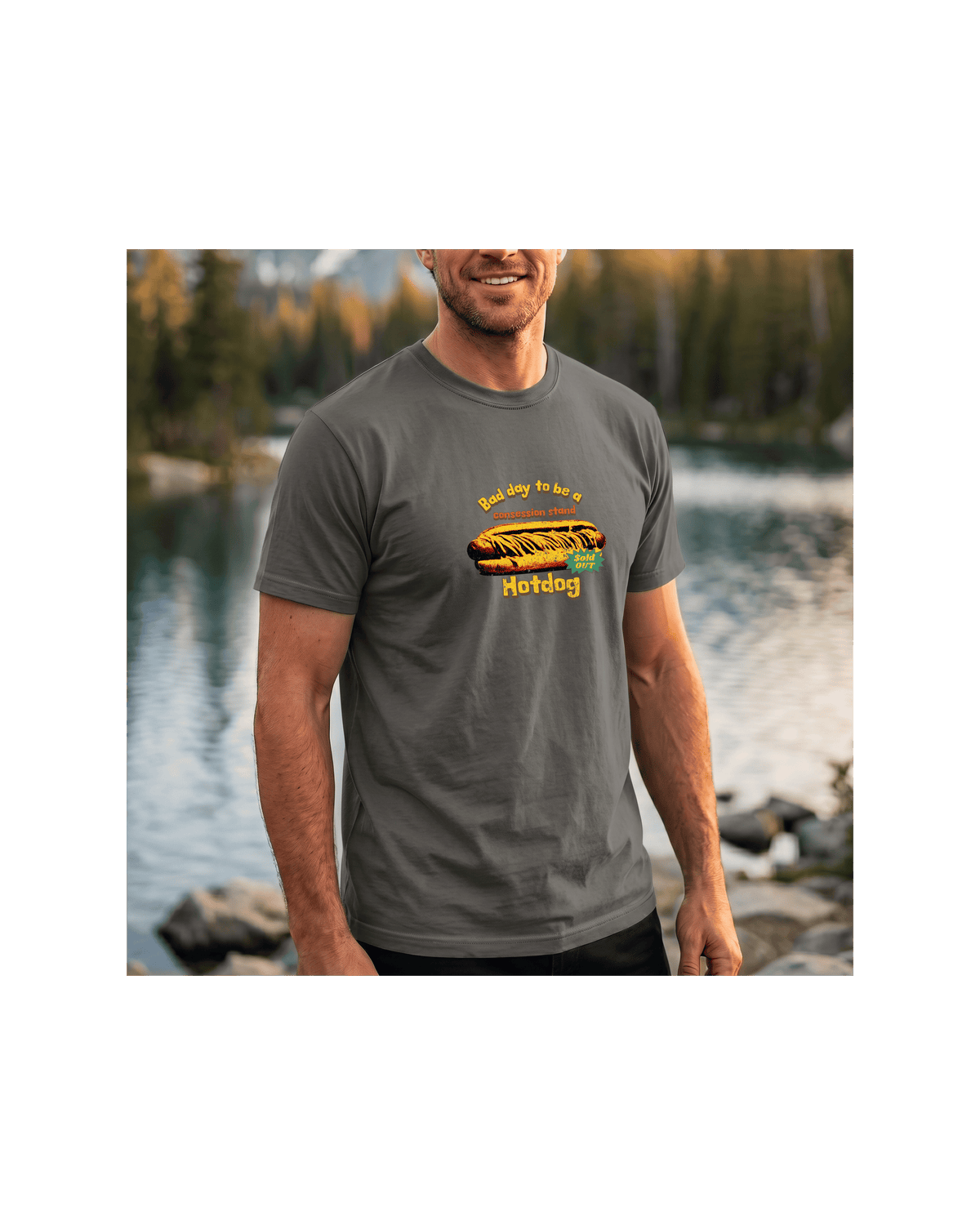 Bad Day to Be a Concession Stand Hot Dog Comfort Colors Tee | Funny Sports Dad Gift