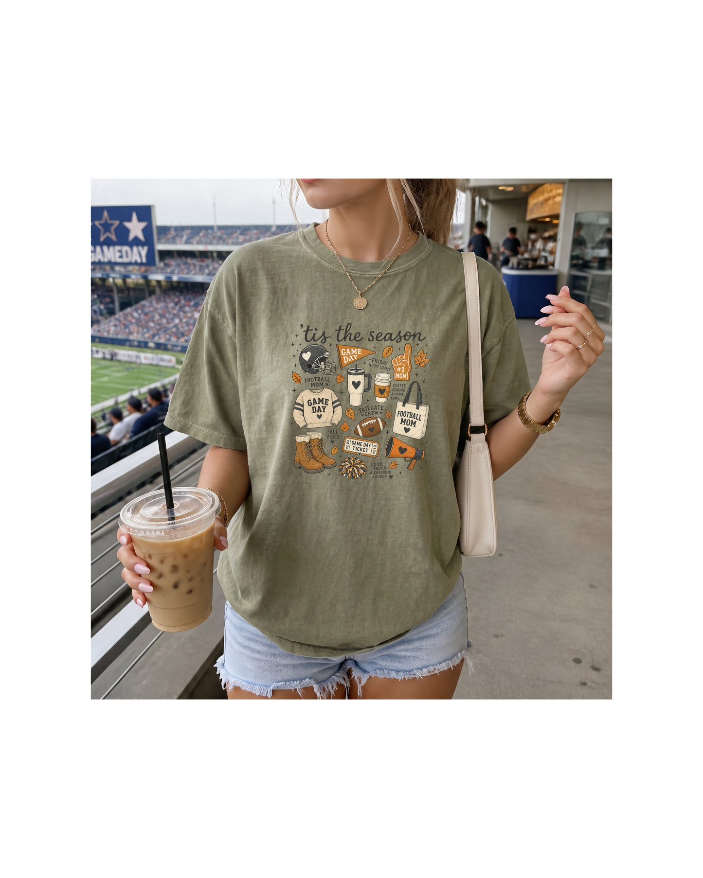 Football Mom Fall Tee | Comfort Colors Game Day Shirt
