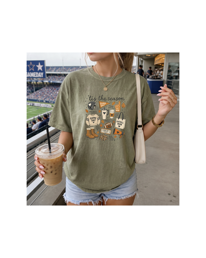 Football Mom Fall Tee | Comfort Colors Game Day Shirt