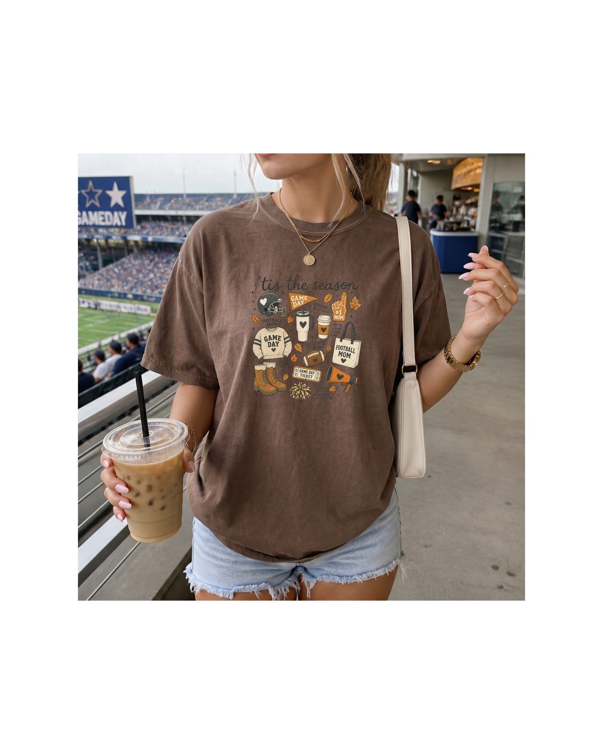 Football Mom Fall Tee | Comfort Colors Game Day Shirt