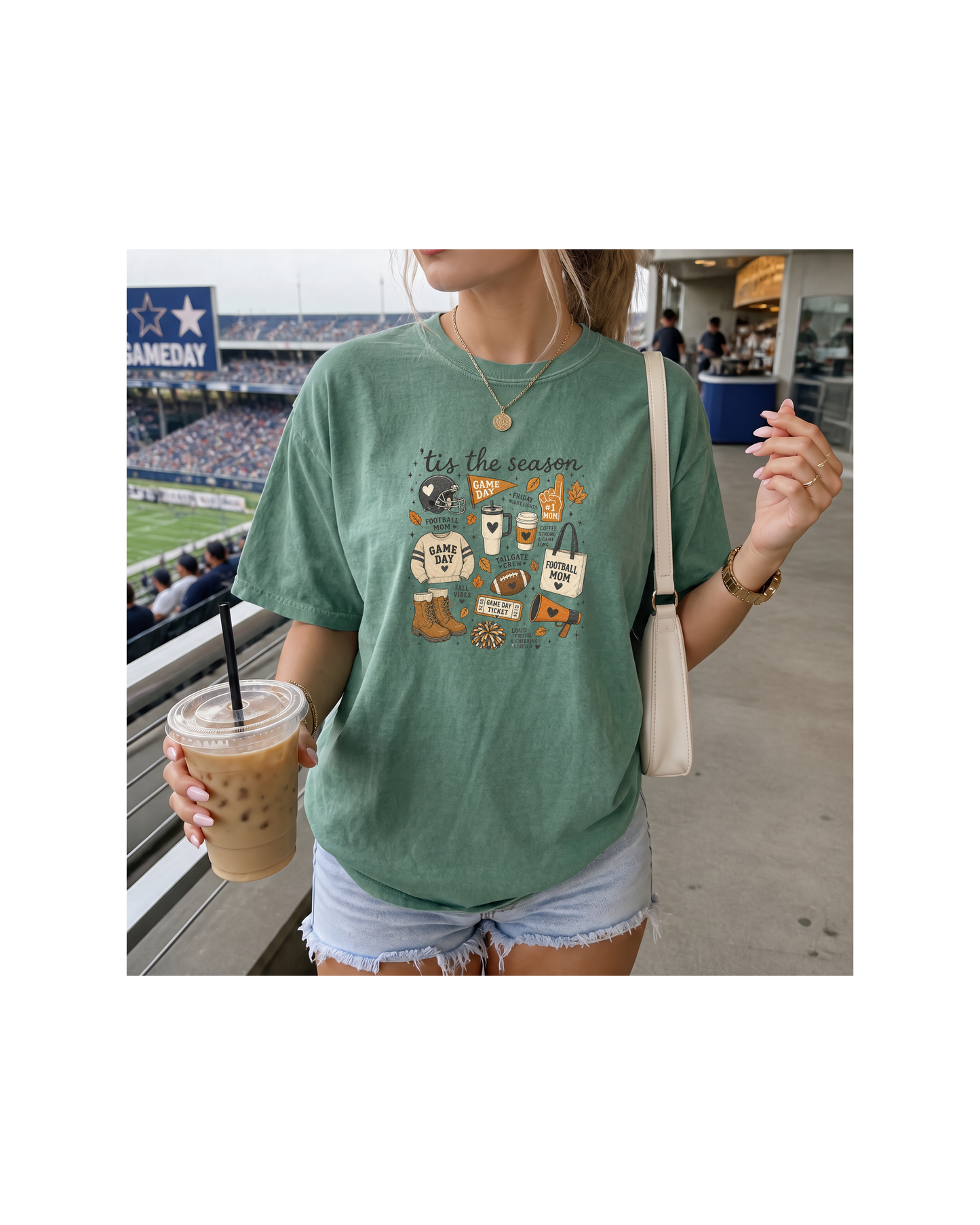 Football Mom Fall Tee | Comfort Colors Game Day Shirt