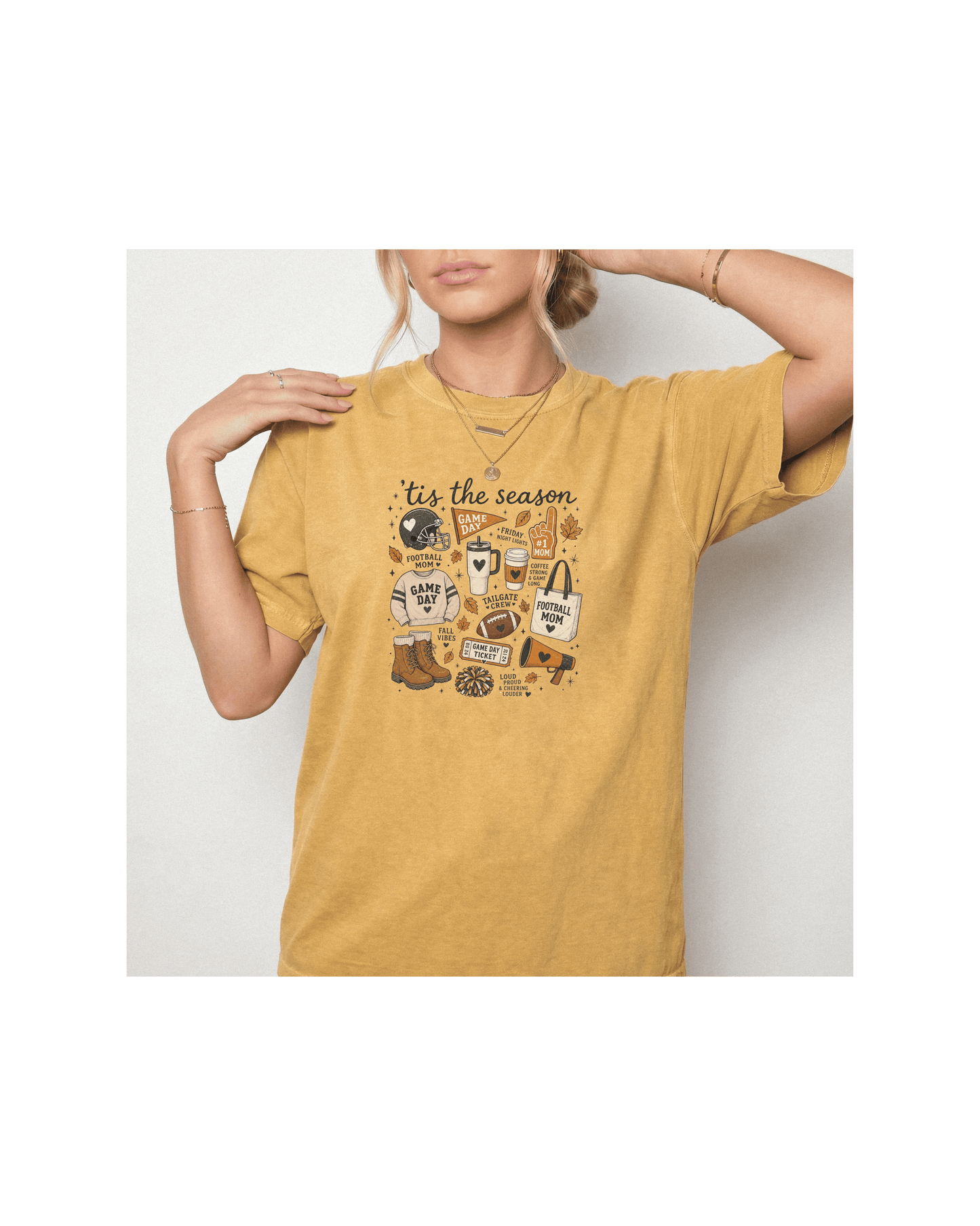 Football Mom Fall Tee | Comfort Colors Game Day Shirt