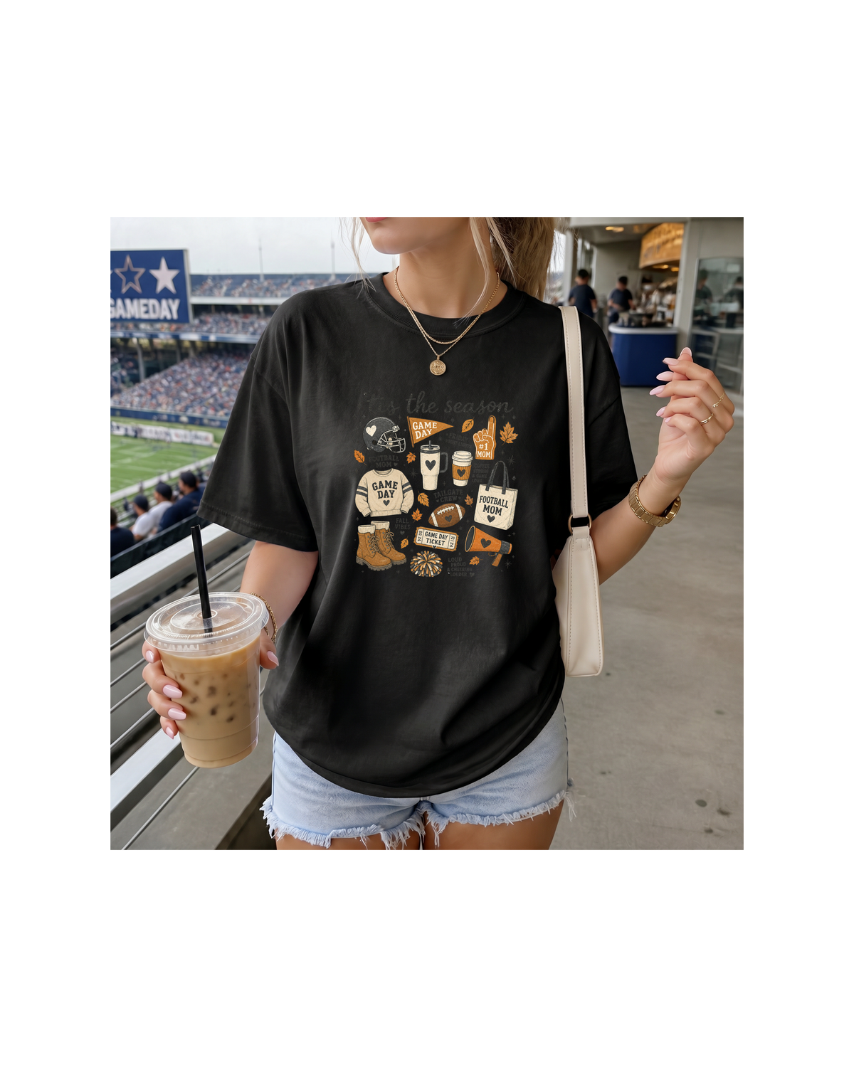 Football Mom Fall Tee | Comfort Colors Game Day Shirt