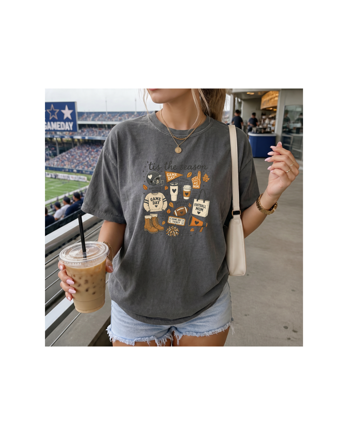 Football Mom Fall Tee | Comfort Colors Game Day Shirt