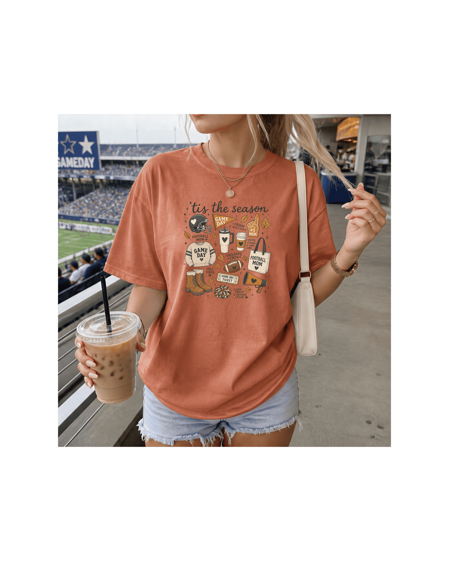 Football Mom Fall Tee | Comfort Colors Game Day Shirt
