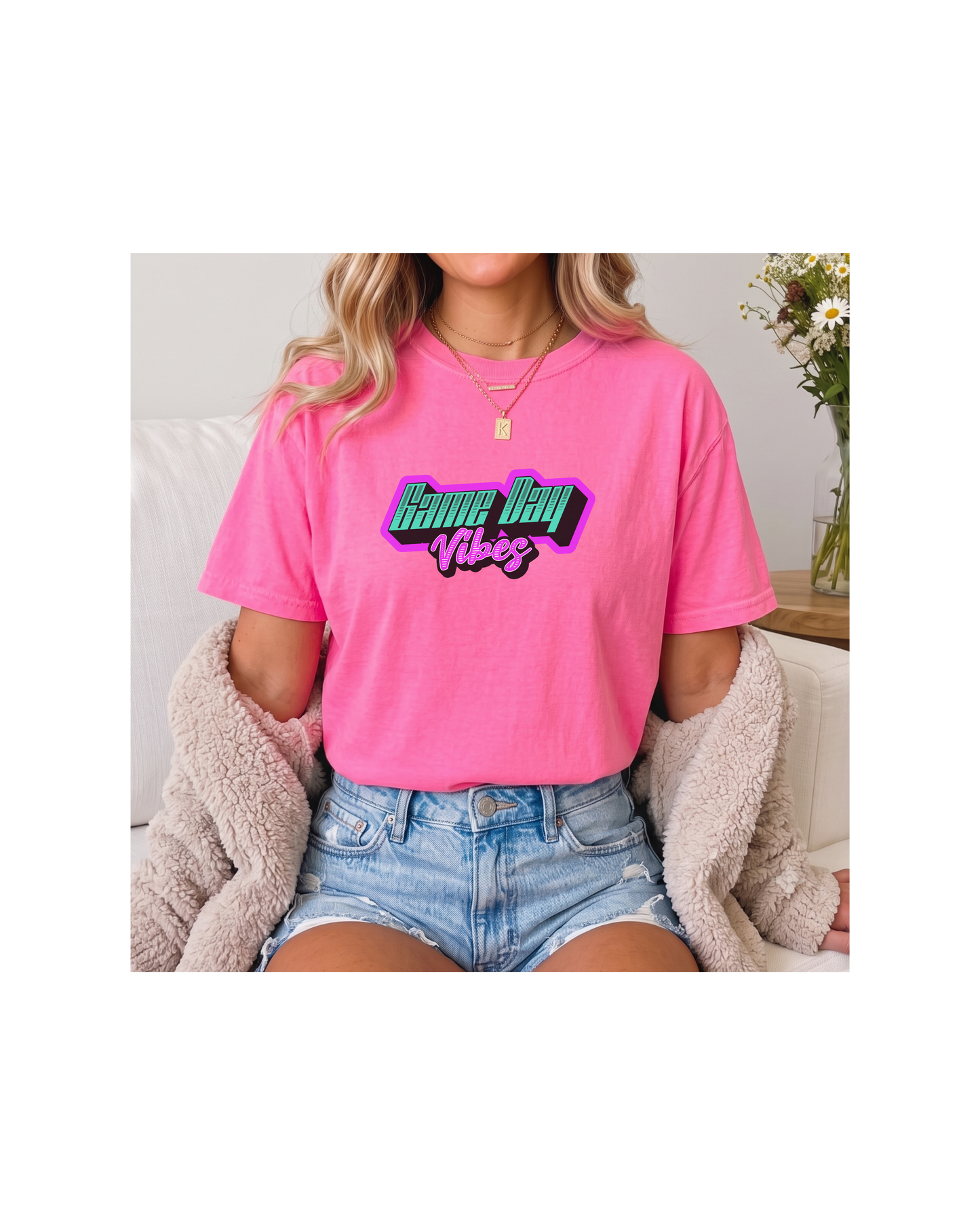 Game Day Vibes Shirt | Bright Comfort Colors Tee