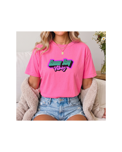 Game Day Vibes Shirt | Bright Comfort Colors Tee