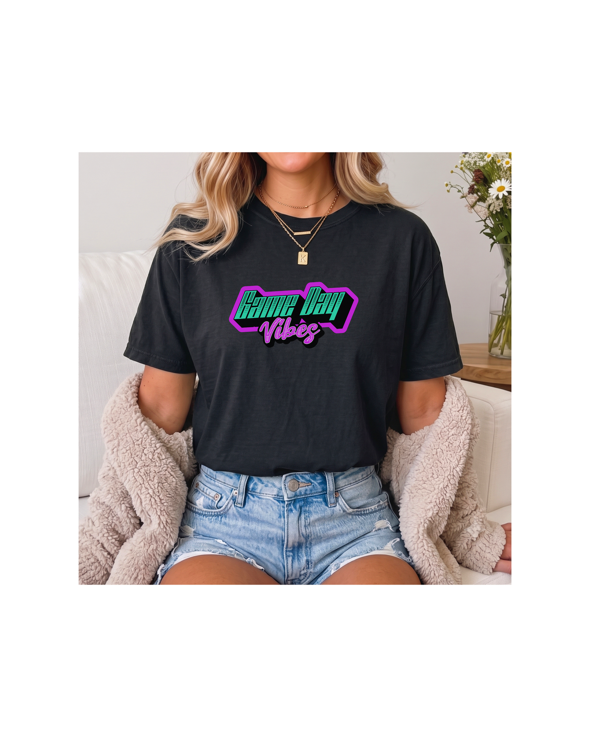 Game Day Vibes Shirt | Bright Comfort Colors Tee