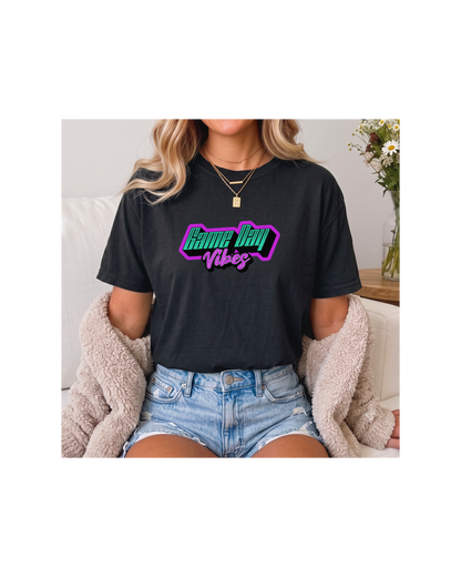 Game Day Vibes Shirt | Bright Comfort Colors Tee