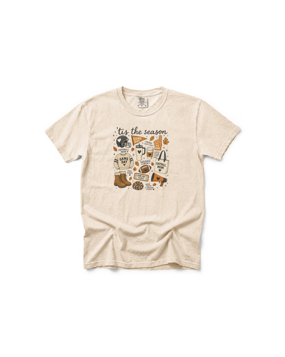Football Mom Fall Tee | Comfort Colors Game Day Shirt