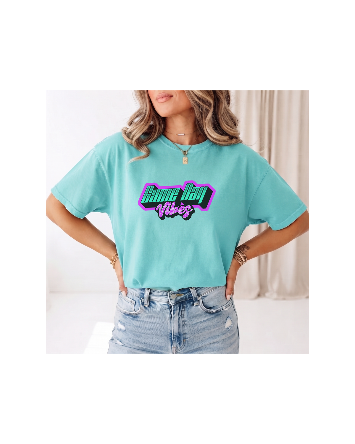 Game Day Vibes Shirt | Bright Comfort Colors Tee