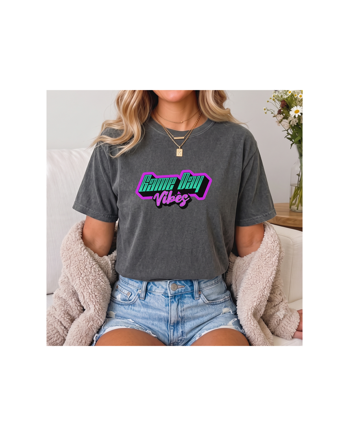 Game Day Vibes Shirt | Bright Comfort Colors Tee