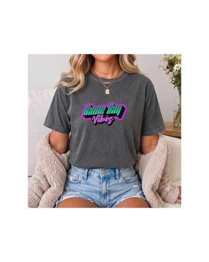 Game Day Vibes Shirt | Bright Comfort Colors Tee