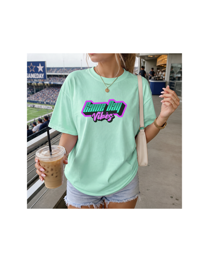 Game Day Vibes Shirt | Bright Comfort Colors Tee