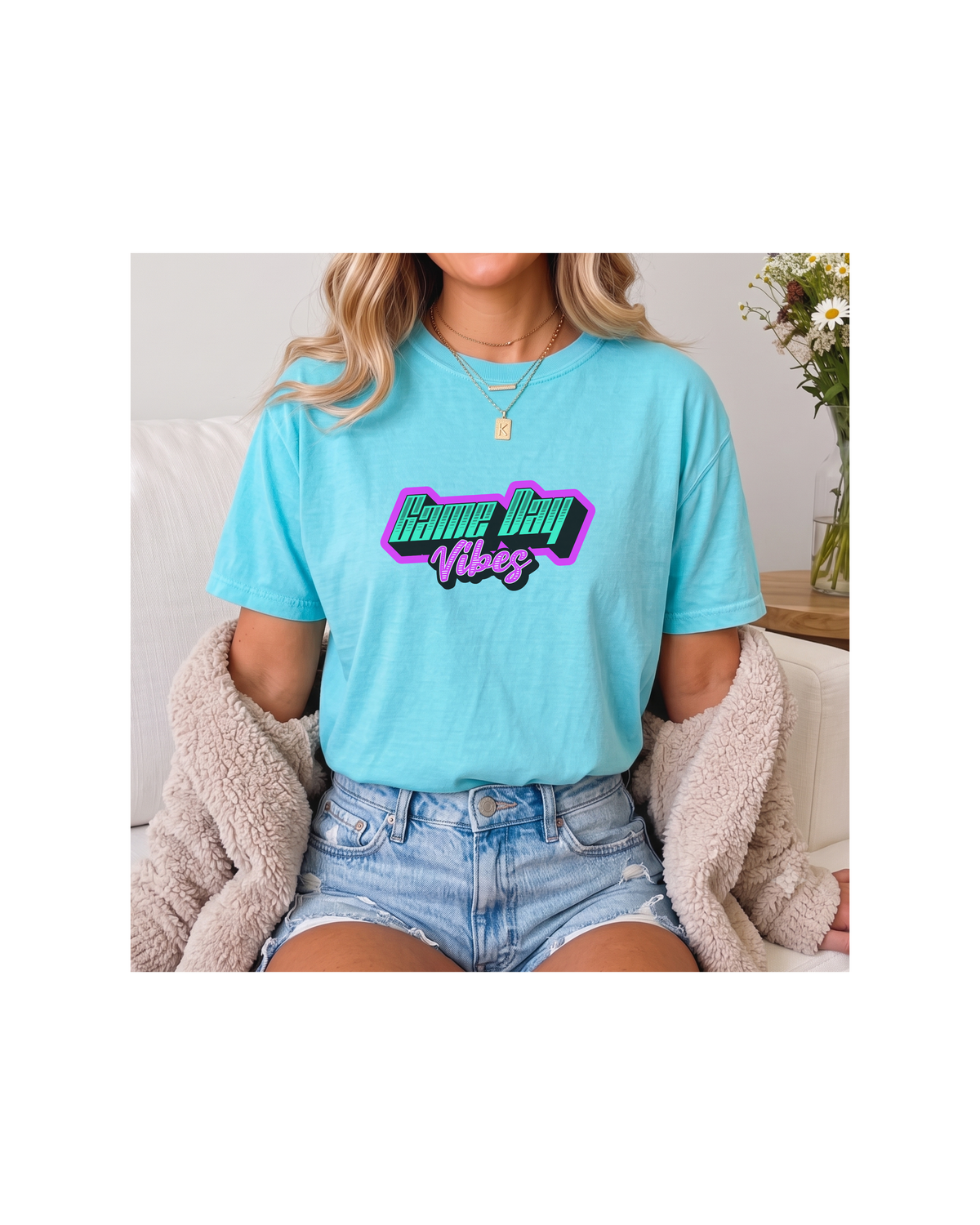 Game Day Vibes Shirt | Bright Comfort Colors Tee
