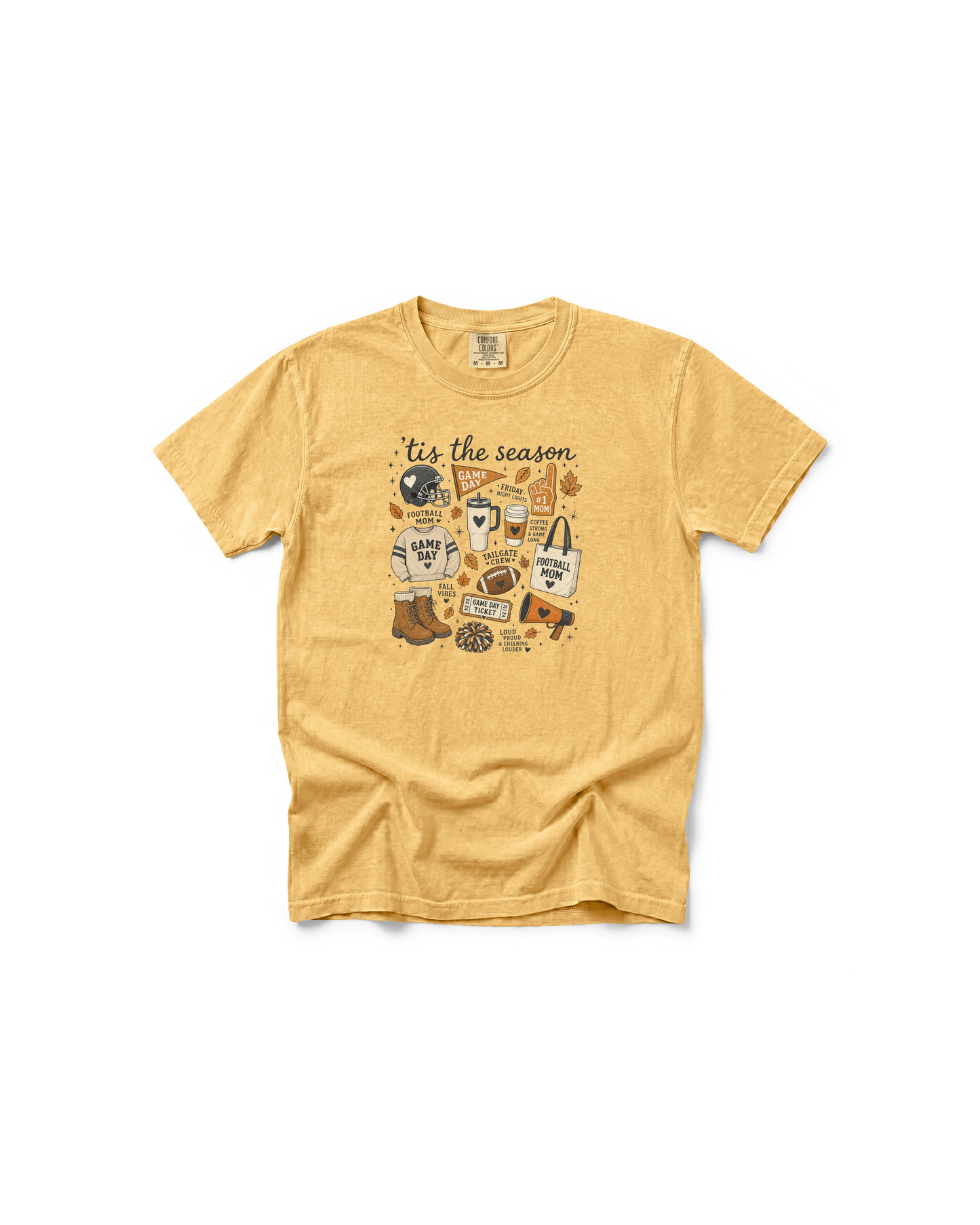 Football Mom Fall Tee | Comfort Colors Game Day Shirt