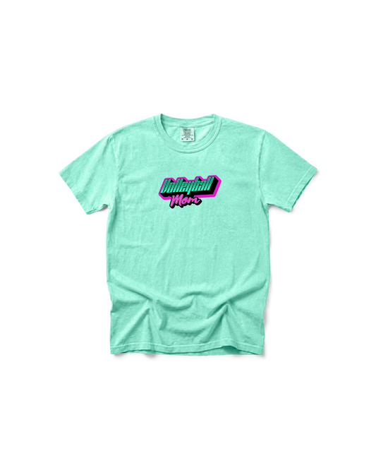 Comfort Colors Volleyball Mom Shirt | Neon Game Day Tee