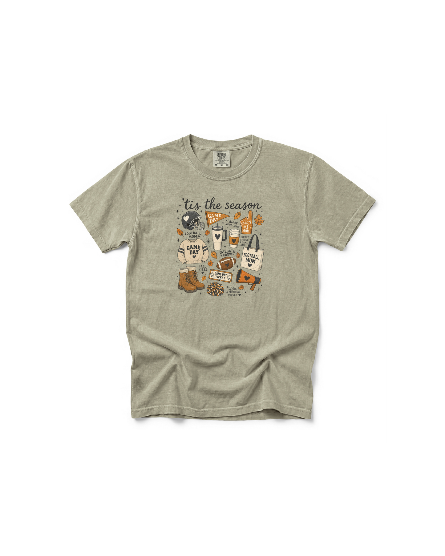 Football Mom Fall Tee | Comfort Colors Game Day Shirt