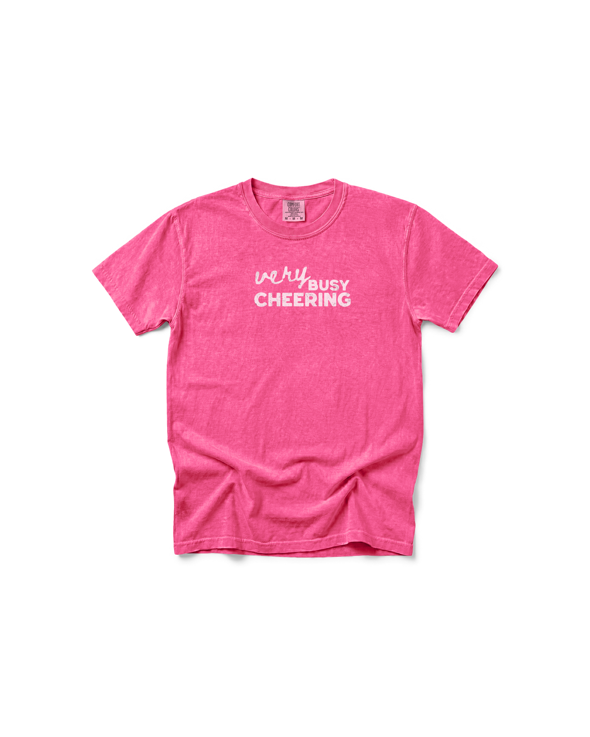 Very Busy Cheering Comfort Colors Tee | Sports Mom Shirt