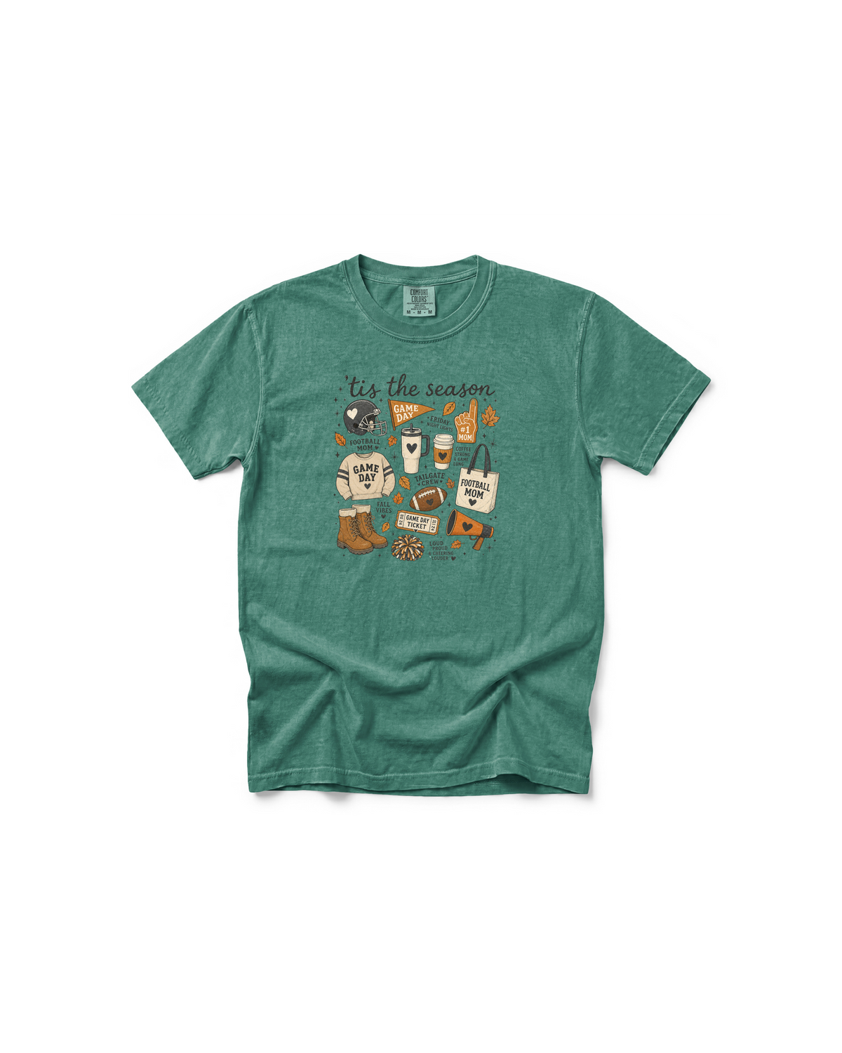 Football Mom Fall Tee | Comfort Colors Game Day Shirt
