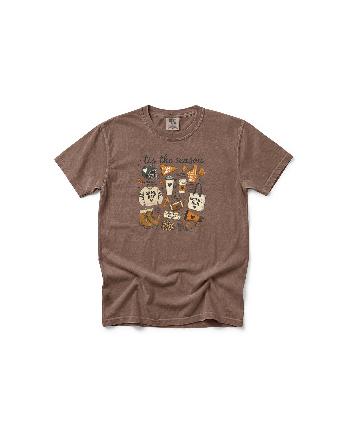 Football Mom Fall Tee | Comfort Colors Game Day Shirt