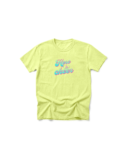 Here to Cheer Comfort Colors Tee | Colorful Sports Mom Shirt