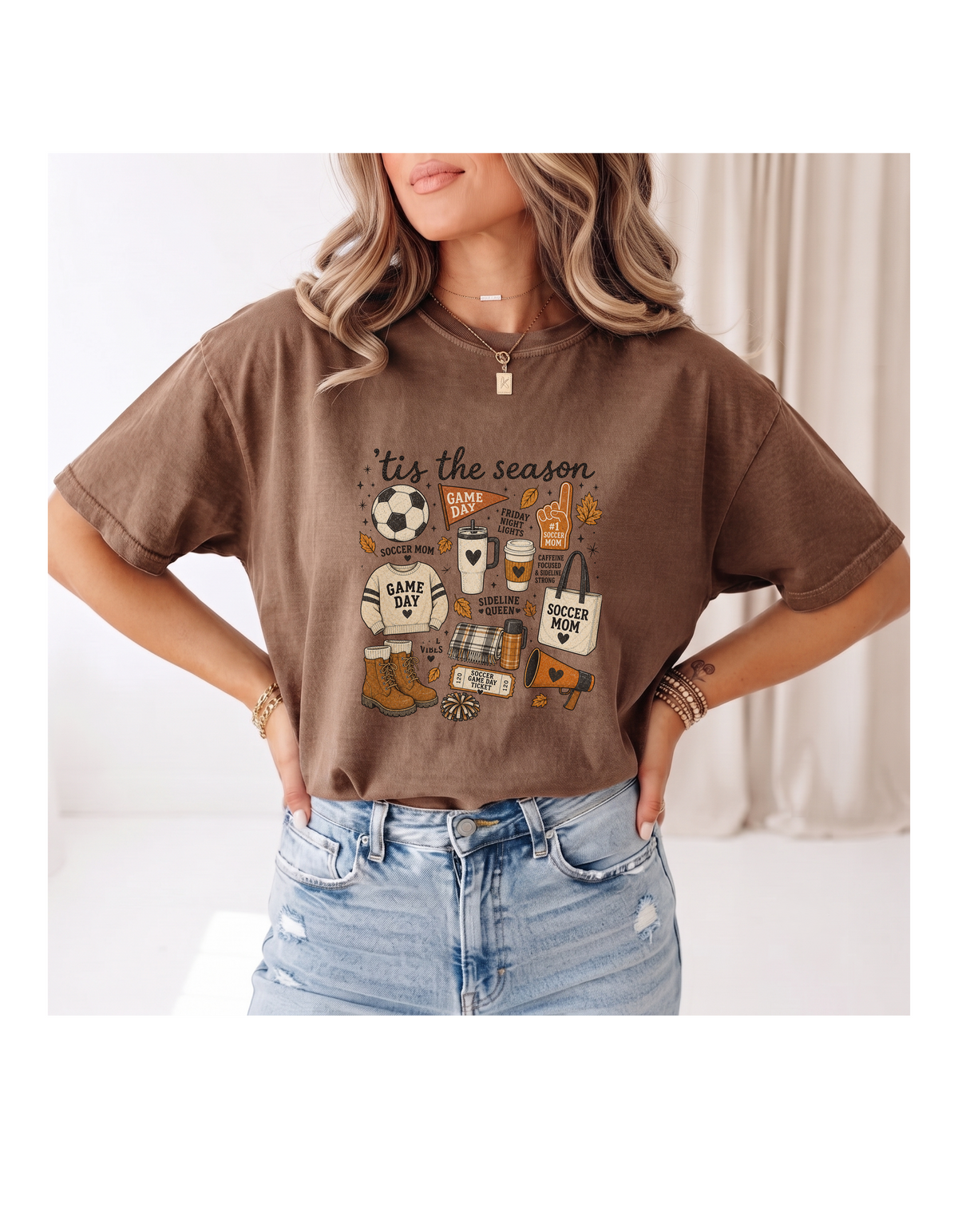 Fall Soccer Mom Comfort Colors Tee | Cozy Game Day Shirt