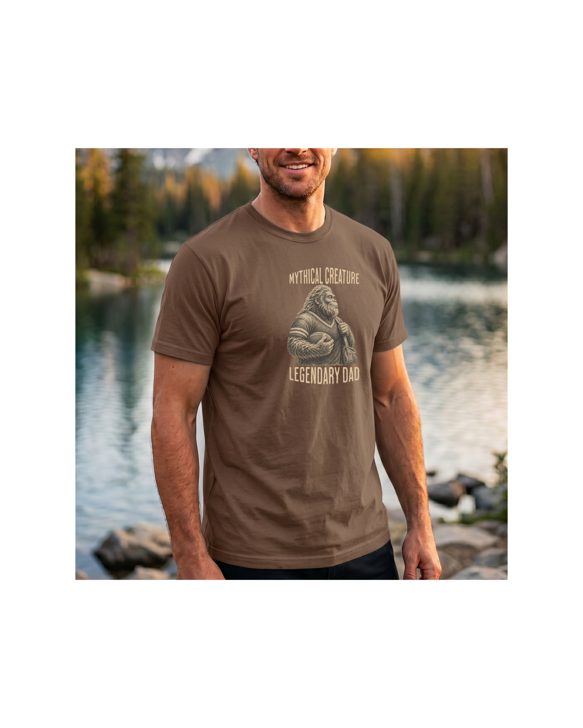 Bigfoot Is a Football Dad | Funny Dad Game Day Shirt