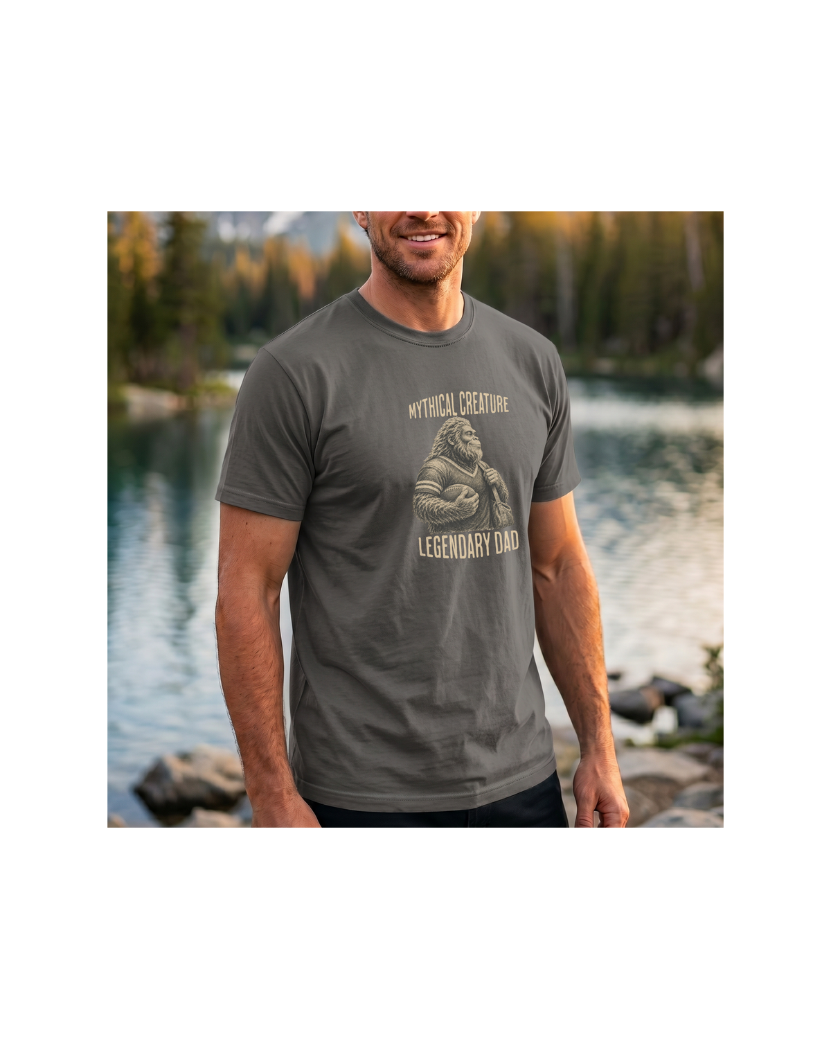 Bigfoot Is a Football Dad | Funny Dad Game Day Shirt