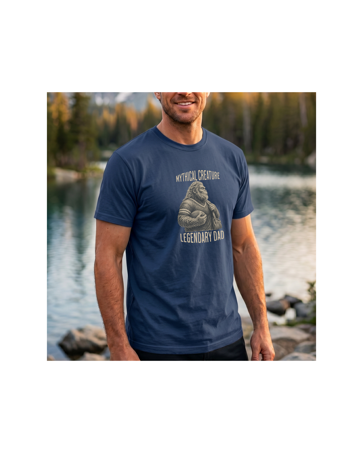Bigfoot Is a Football Dad | Funny Dad Game Day Shirt