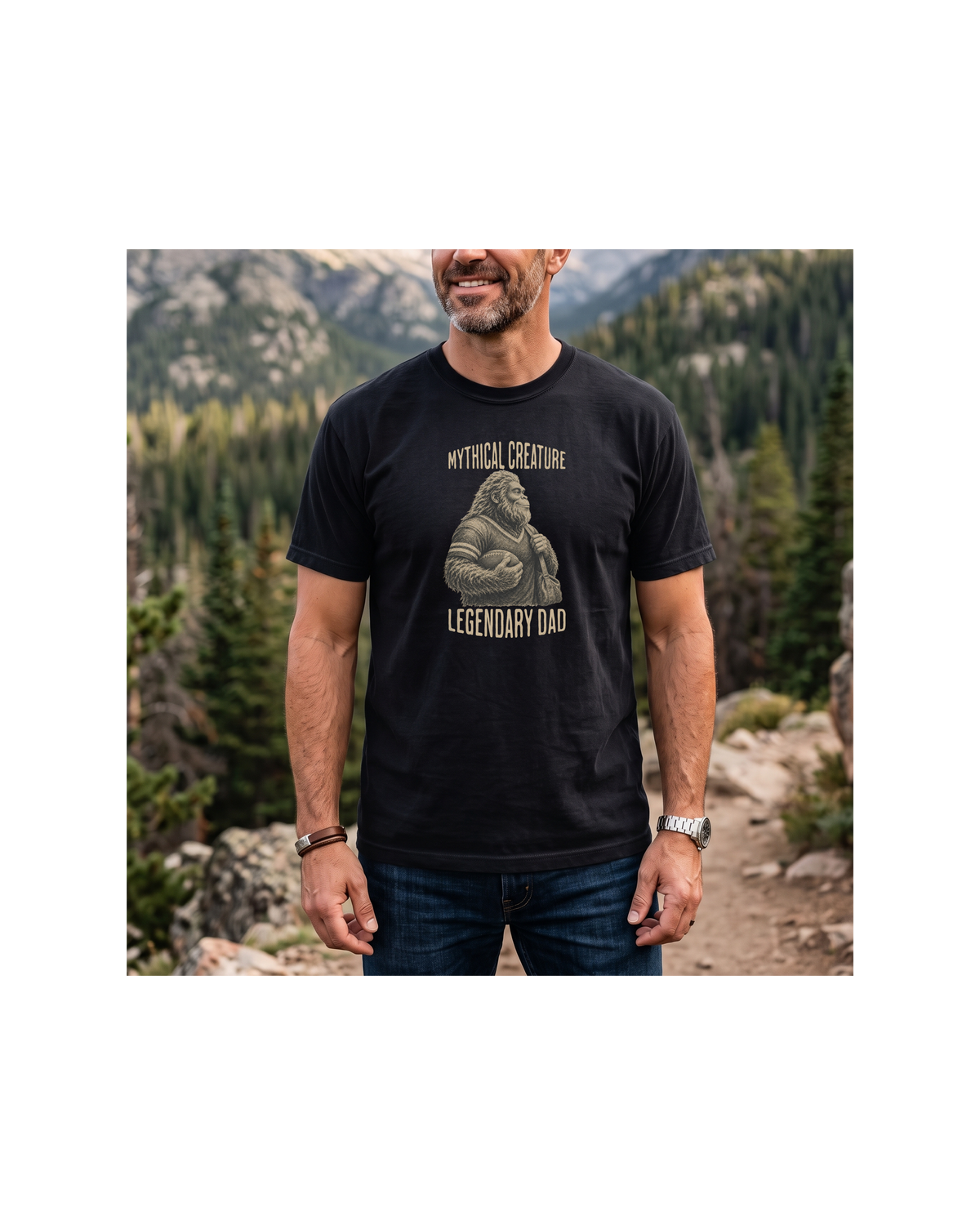Bigfoot Is a Football Dad | Funny Dad Game Day Shirt