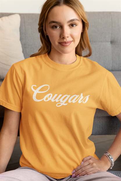 Customizable Cougars Mascot Heavy-Weight T-Shirt
