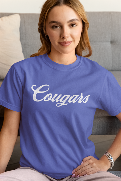 Customizable Cougars Mascot Heavy-Weight T-Shirt