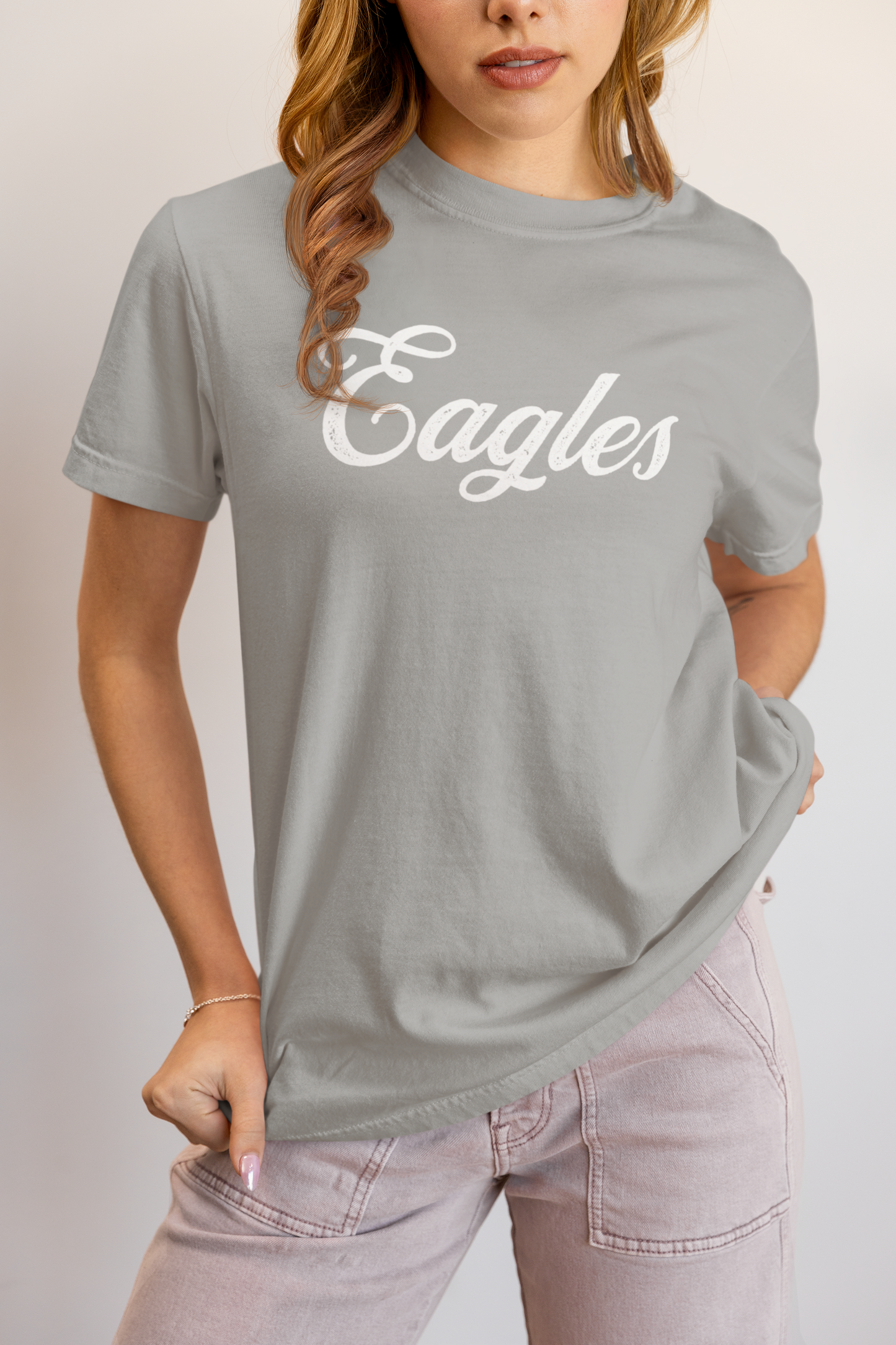 Customizable Eagles Mascot Heavyweight T-Shirt