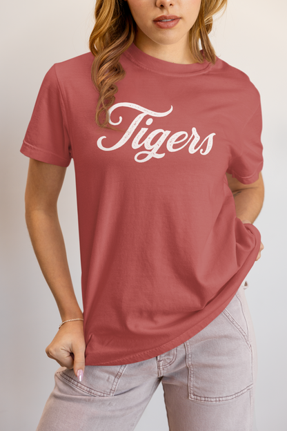 Customizable Tigers Mascot Heavyweight T-Shirt