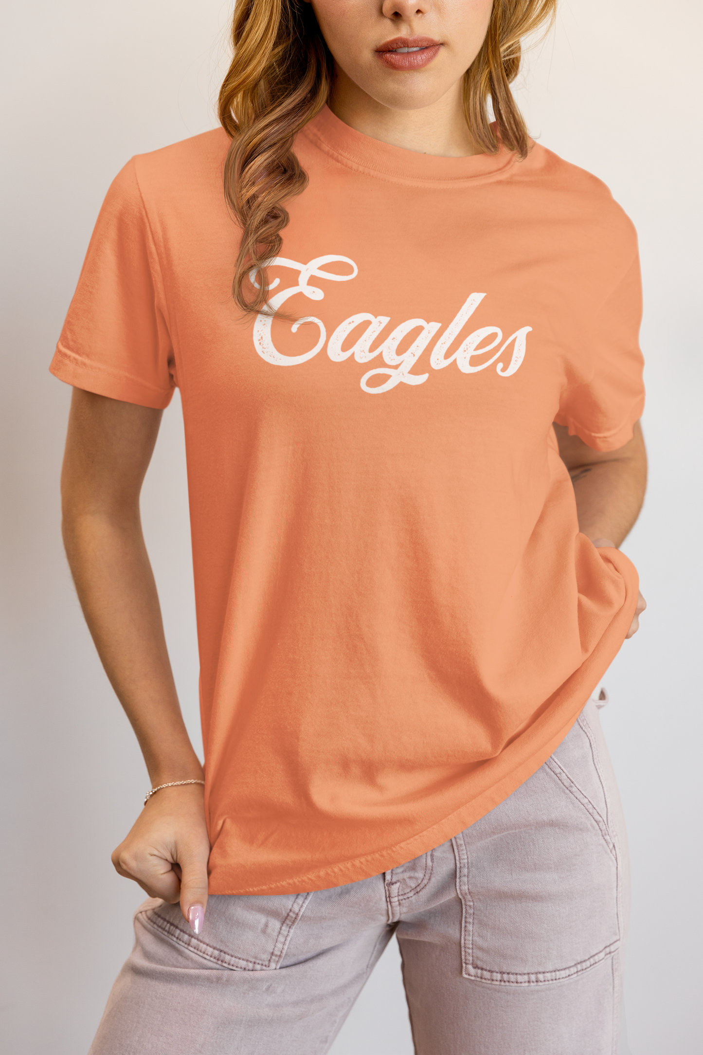 Customizable Eagles Mascot Heavyweight T-Shirt