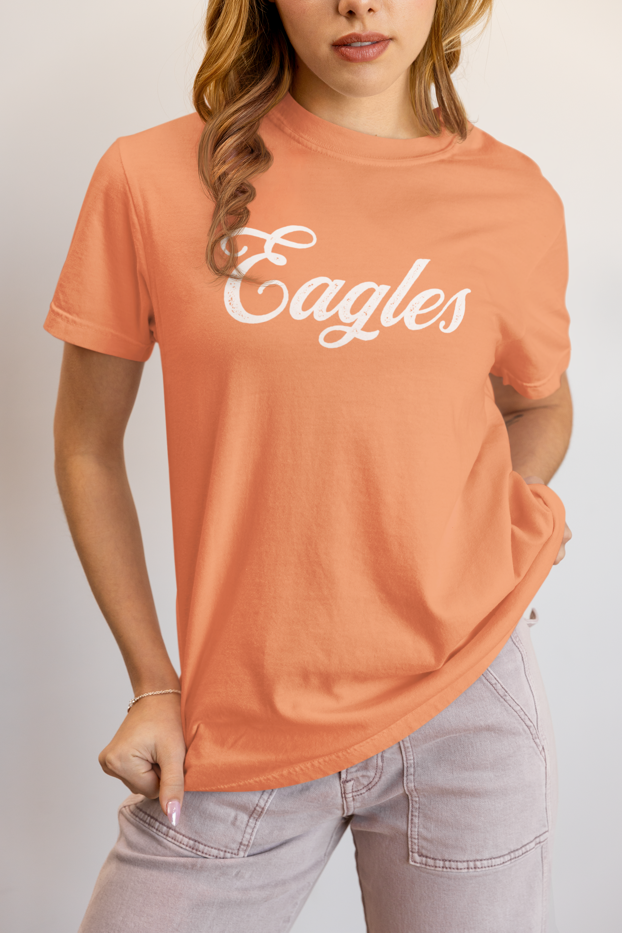 Customizable Eagles Mascot Heavyweight T-Shirt