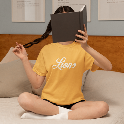 Customizable Lions Mascot Heavy-Weight T-Shirt